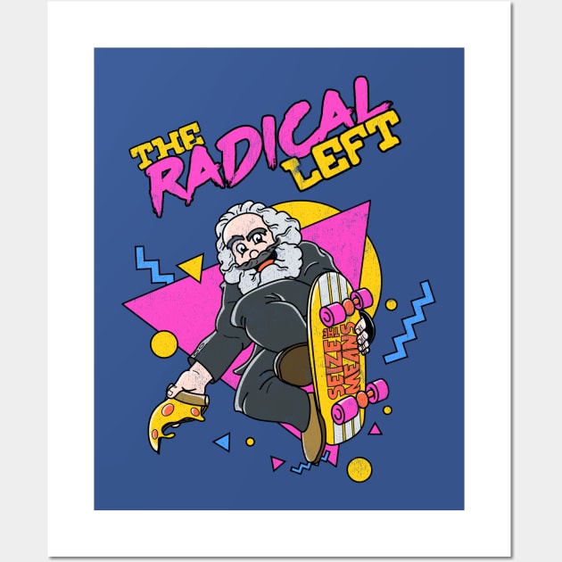 Radical Left Retro Marx Wall Art by JustSandN